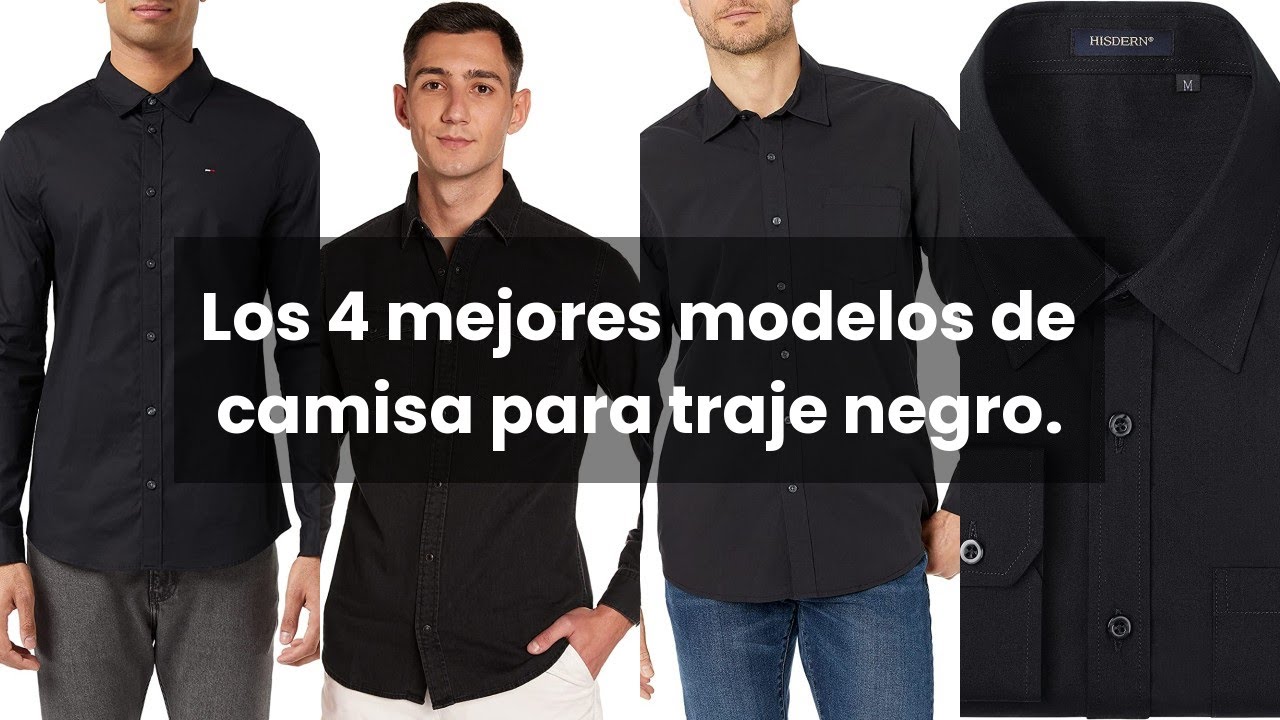 Camisa para traje negro: Los 4 mejores modelos de camisa para traje negro.