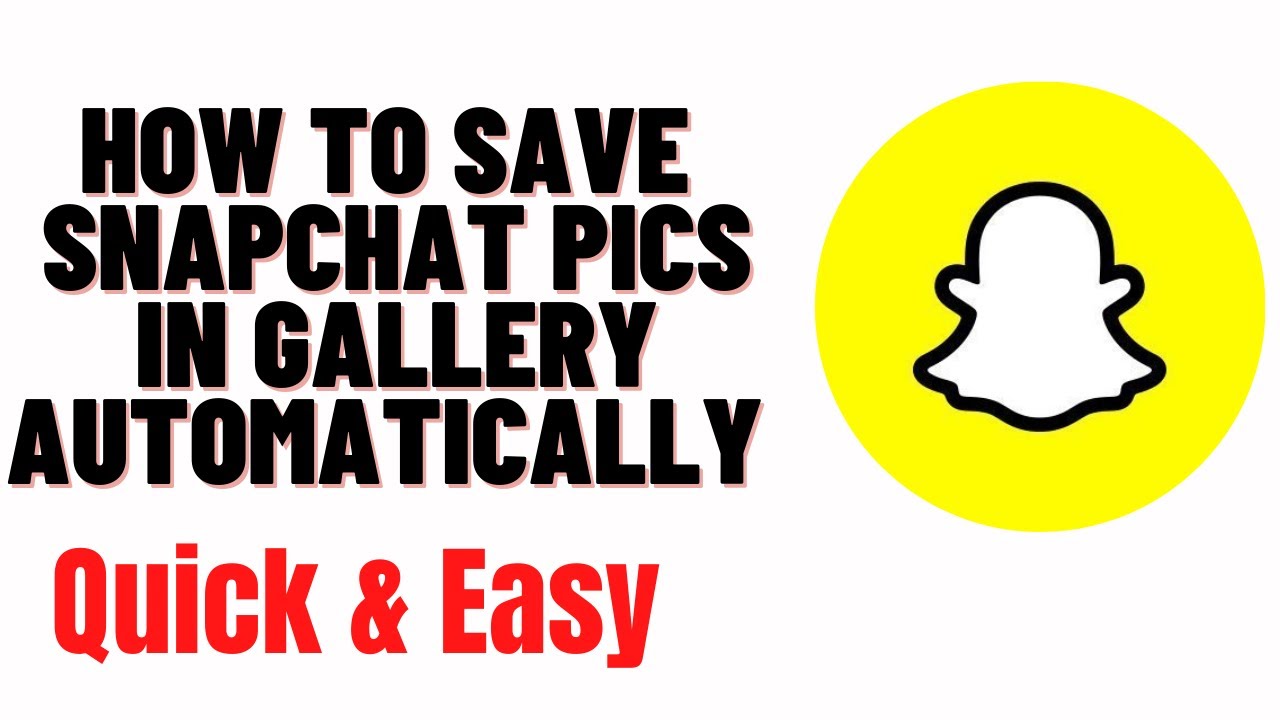 how to save snapchat pics in gallery automatically