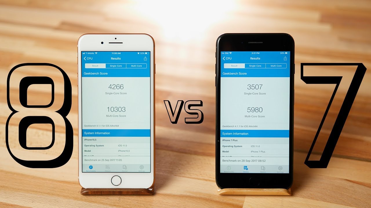 iPhone 8 Plus vs 7 Plus Performance Test - A11 Bionic Processor