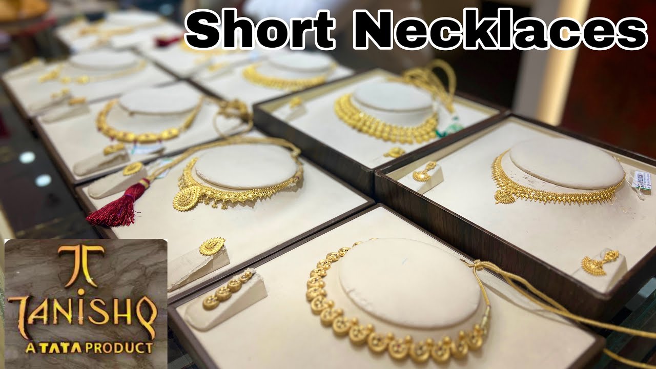 Latest Short Necklace Designs with Price/Light weight necklace/22k gold / hasuli necklace/deeya