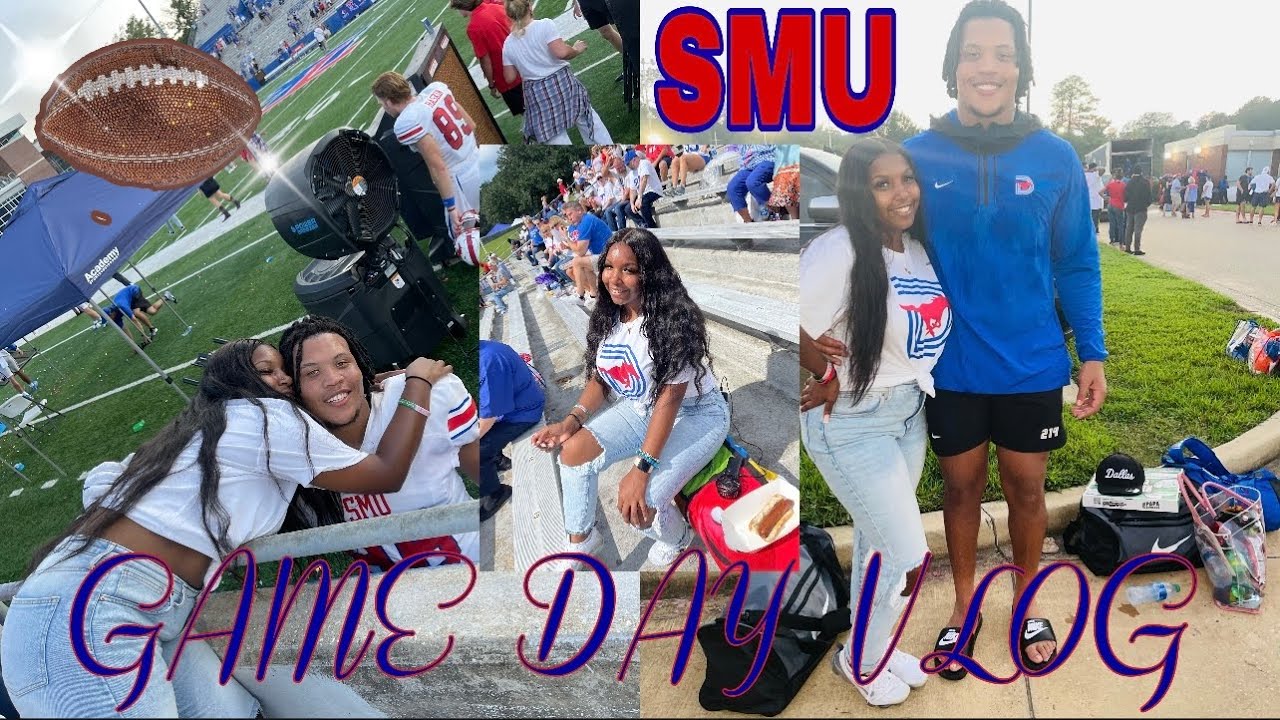 SMU GAMEDAY VLOG/ GRWM | Girlfriend Edition 💙❤️