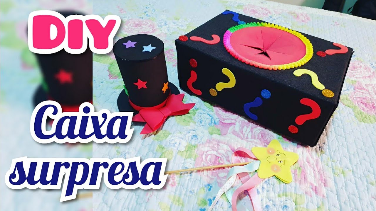 Diy - Caixa surpresa feita com papelão