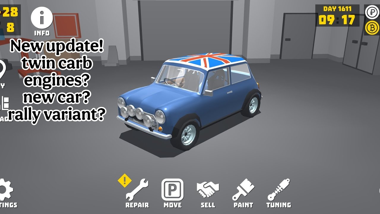 Retro garage new update! New car and engine