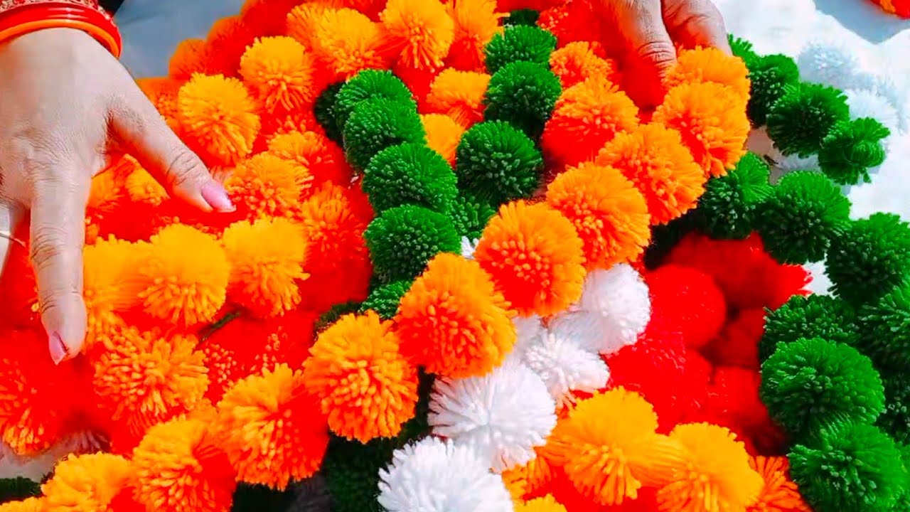 colourful simple toran for beginners #jhalar ki design #long toran #gate parda design #crochet toran