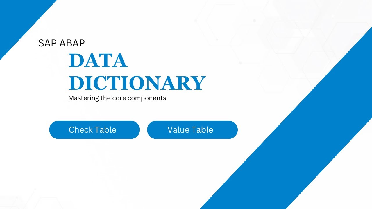 Data Dictionary | Check Table and Value Table | SAP ABAP | KITS Learning