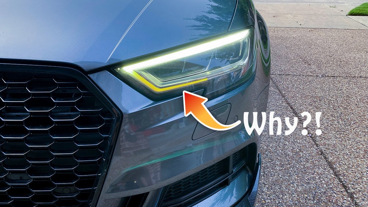Почему нижняя часть фары ДХО тускнеет... (Audi A3/S3/RS3)