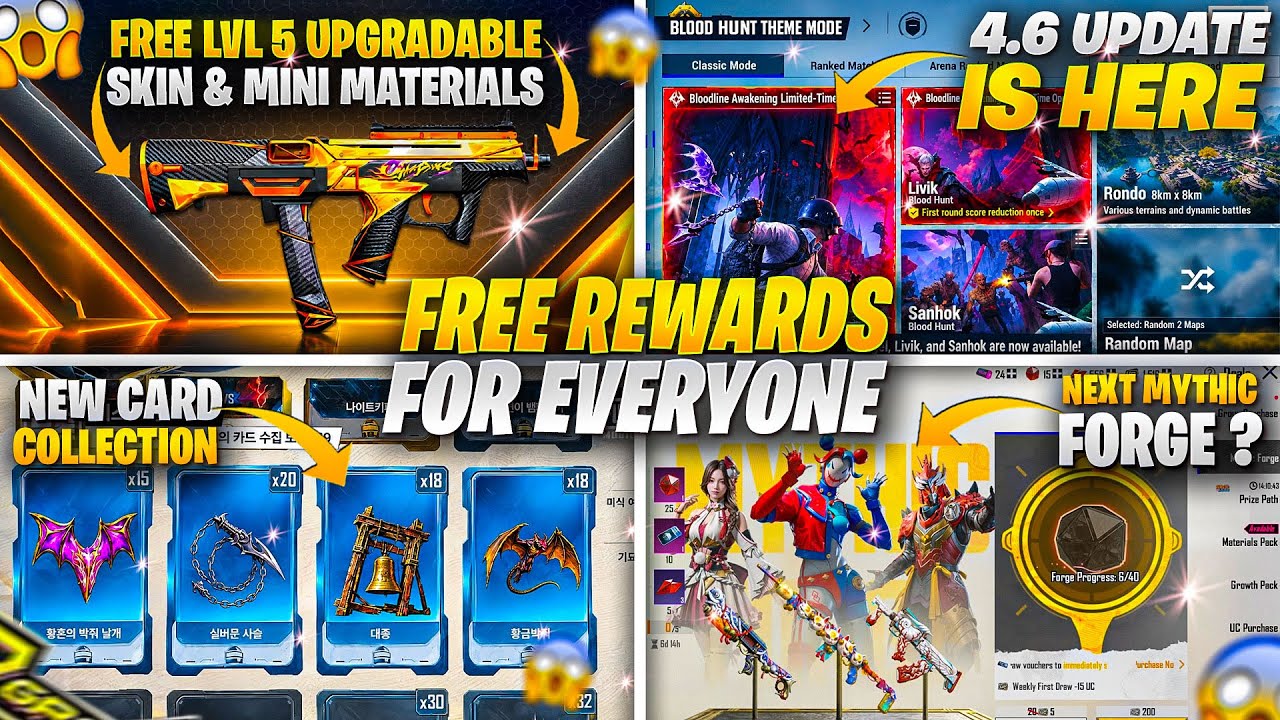 Get Free Lvl 5 Update Skin & Mini Materials | 4.6 Update Official Patch Notes | Next Mythic Forge 