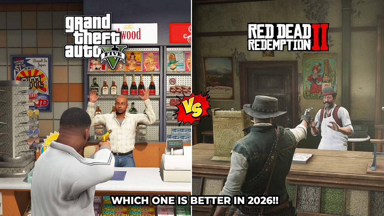 GTA 5 VS RDR 2 - Ultimate comparison of details(2026)