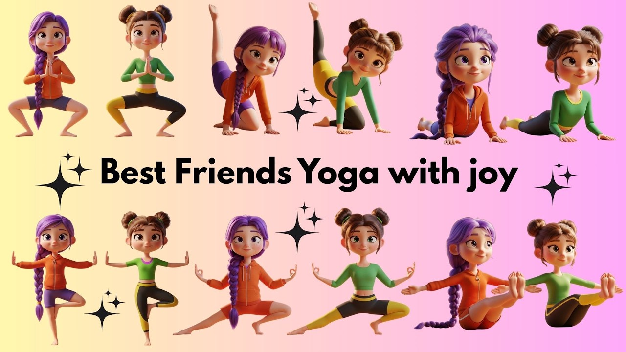 Best Friends Yoga with Joy | Fun Partner Yoga Routine for Kids & Friends