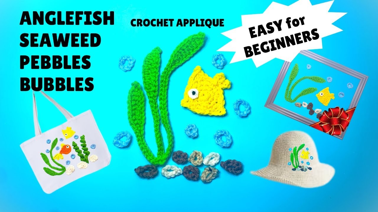 Crochet Angelfish Applique Beginner friendly 