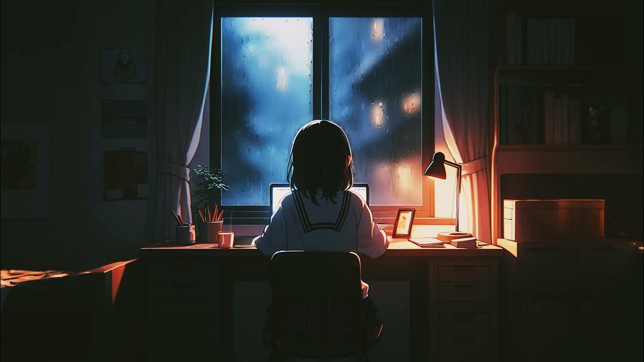 Rainy Night Study Ambience 🌧️✨ Cozy Aesthetic for Focus & Relaxation