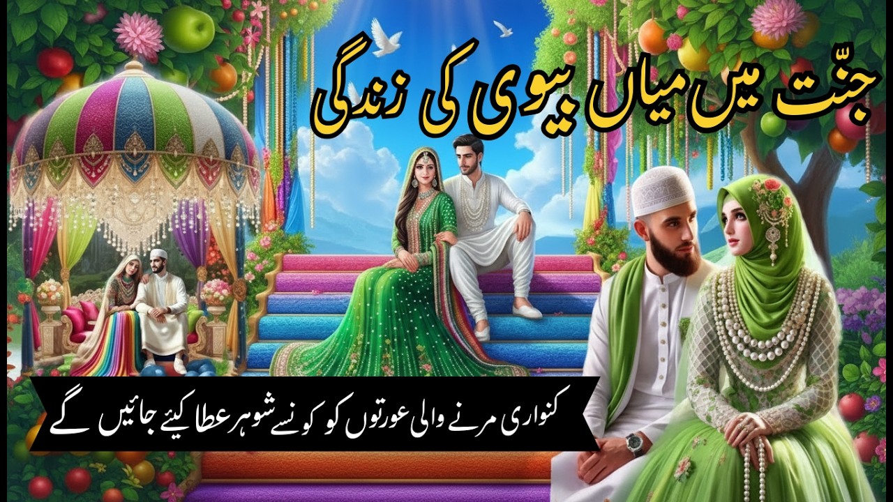 Jannat Ma Mian Bivi Ki Zindagi | स्वर्ग में पुरुषों और महिलाओं की सुंदरता | 72 Hoorein kasi hn gi