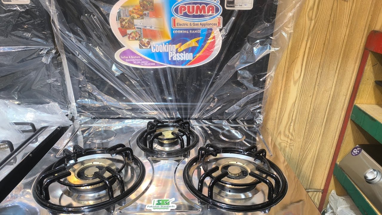 PUMA 3 Burner Cabinet with fully Heavy grill with heavy  brass burner / 3 burner Cabinet Fully 