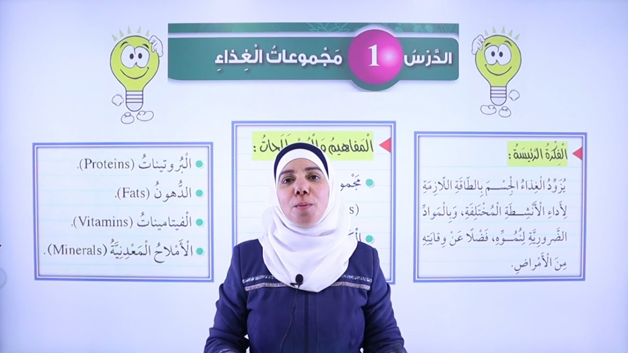 الصف الخامس 5️⃣ - علوم 🦠 || درس (مجموعات الغذاء) ✅ مع #شذى_أبوسليم 💪