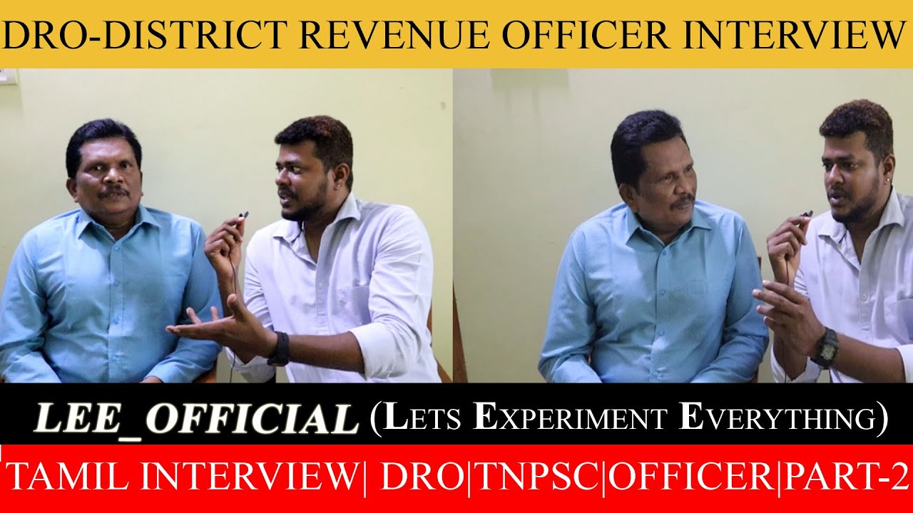 Role of District Revenue Officer(DRO) | PART -2 | Interview | DRO Guruchandran | TamilNadu Govn