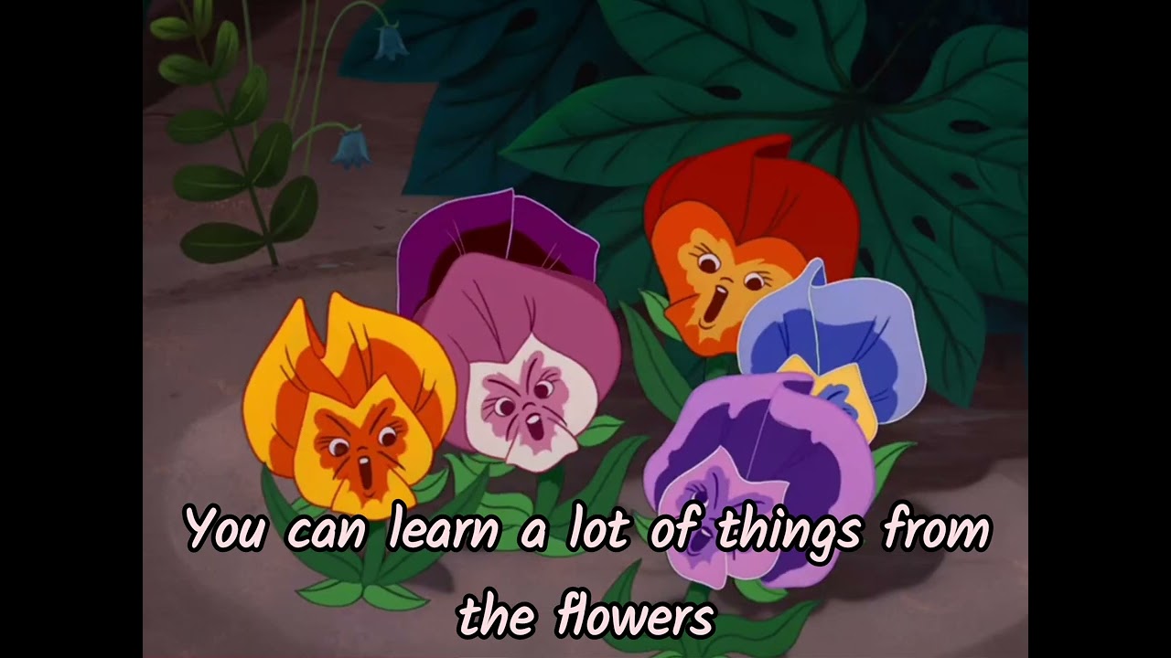 The Garden/All In The Golden Afternoon Lyrics from Alice In Wonderland (The flowers' song)