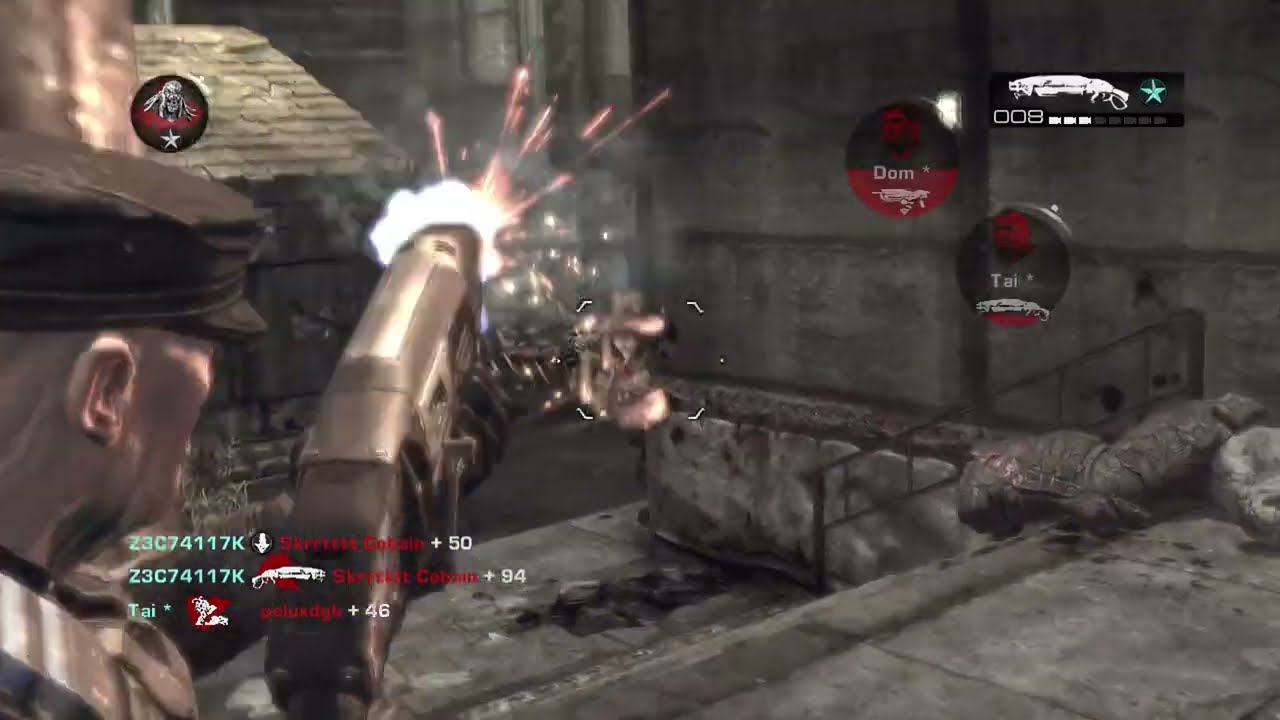 Gears Of war 2 || Partida Igualada en Seguridad Completa en Linea Guardia || 
