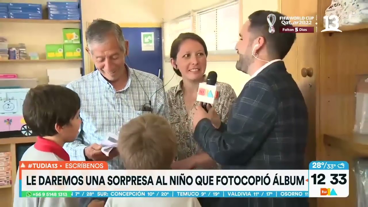 Sebastián fotocopió el álbum del mundial y se hizo viral. Tu Día, 2022
