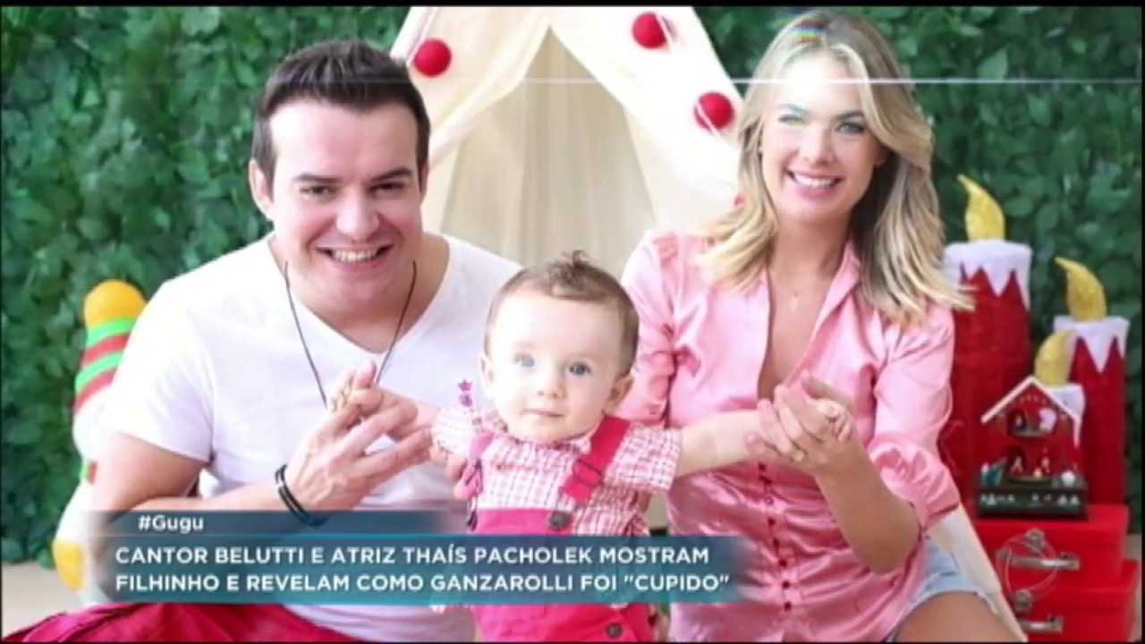 Cantor Belutti e atriz Thais Pacholek contam detalhes da chegada de seu primeiro filho