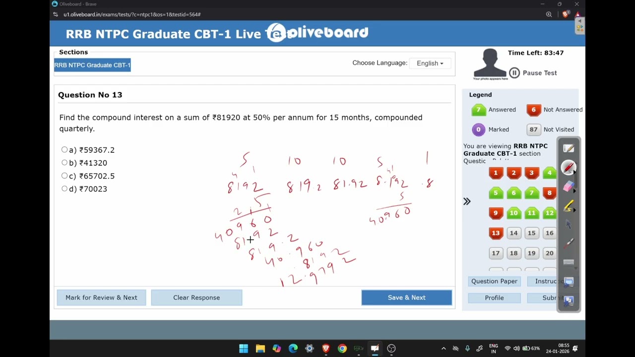 RRB NTPC Graduate Level LIVE Mock Test | Oliveboard
