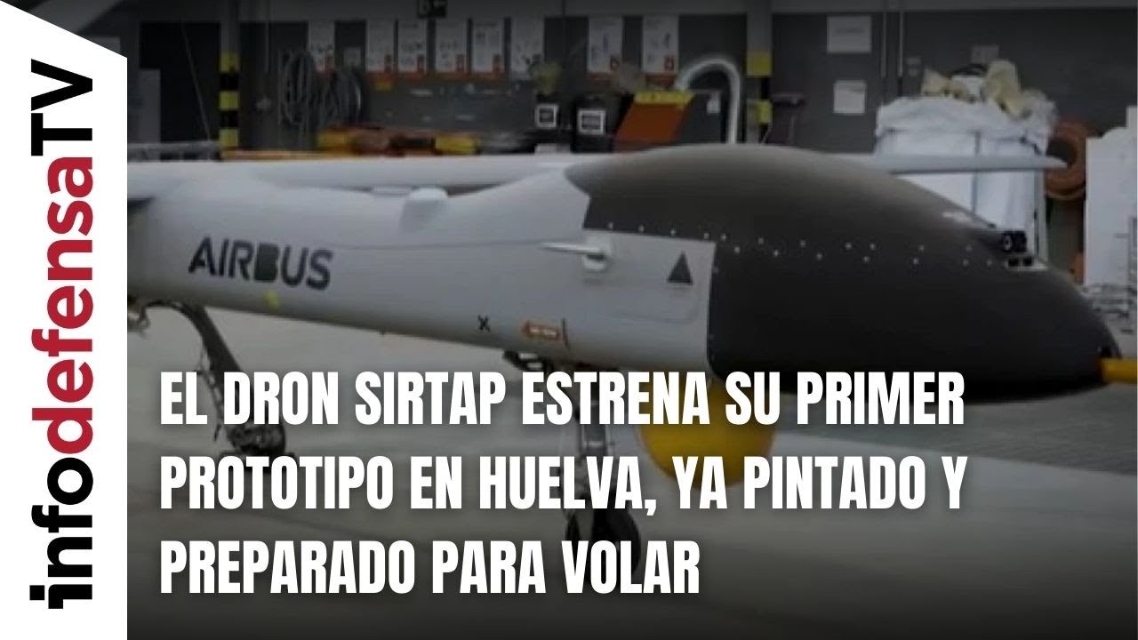 El primer prototipo del dron Sirtap, pintado y listo para las pruebas de vuelo en Huelva