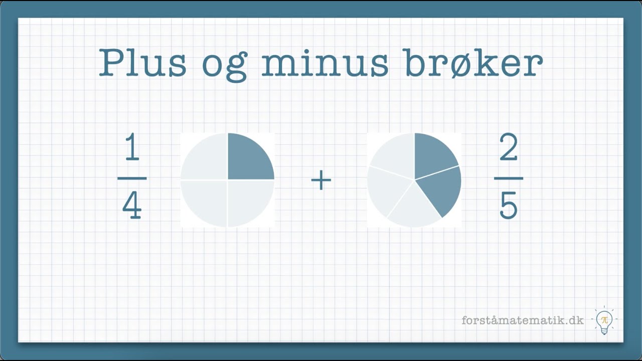 Plus og minus med brøker