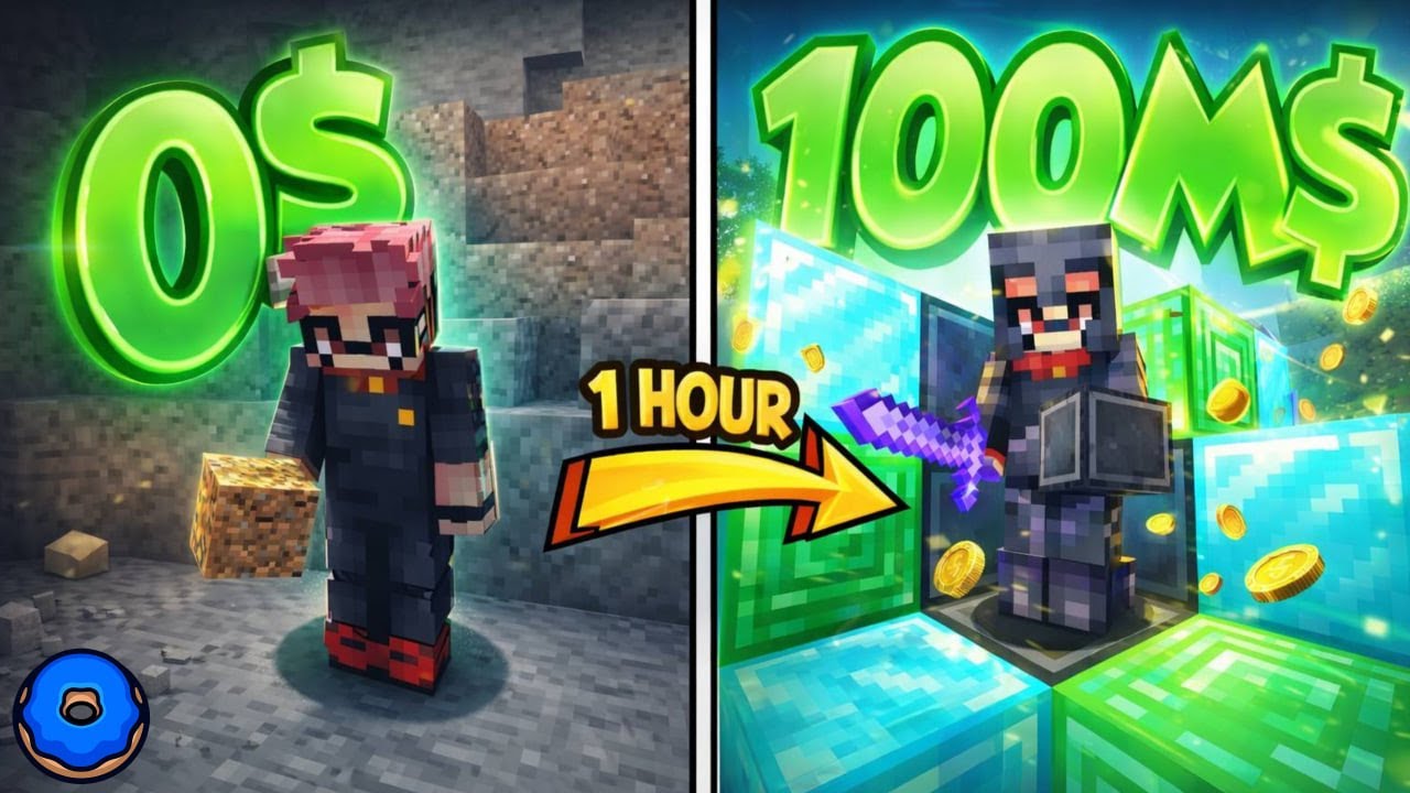 I Made 100 MILLION in 1 Hour Starting From NOTHING | DonutSMP