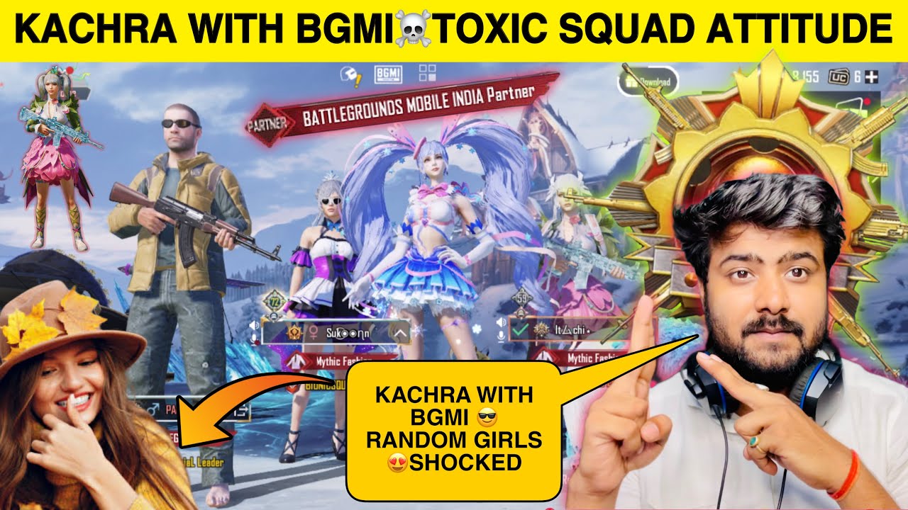 KACHRA WITH BGMI🗿RANDOM X-SUIT GIRLS SHOCKED😭|| PART-1 ‼IMPORTANT UPDATE