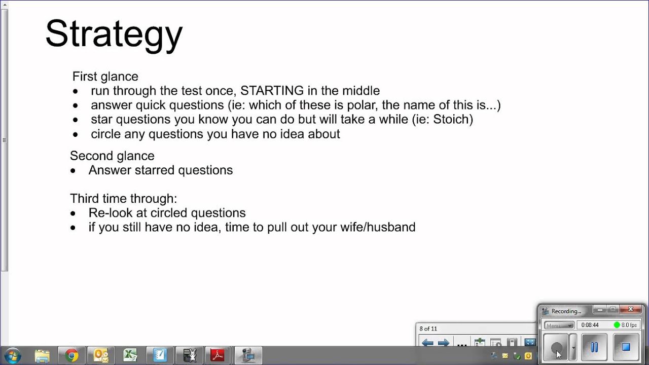 Multiple Choice Strategies for AP Chem
