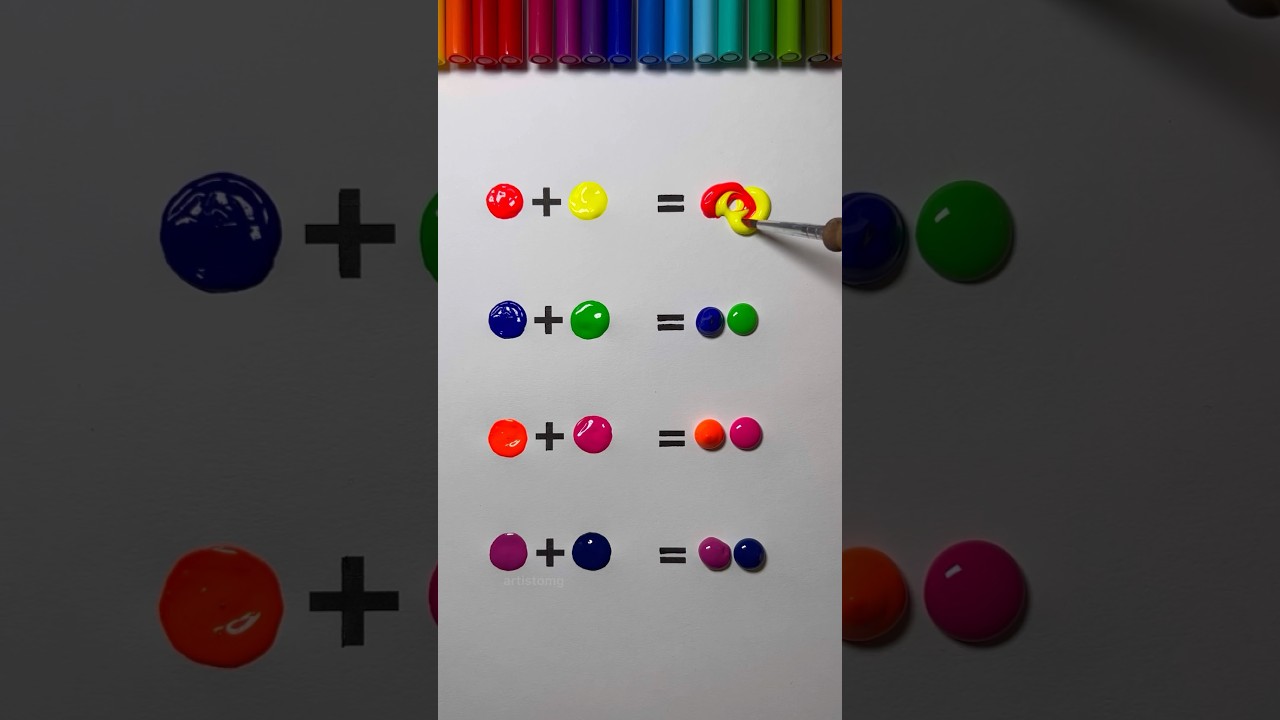 Mixing colors! What&rsquo;s your favorite!? 🎨✨ #shorts