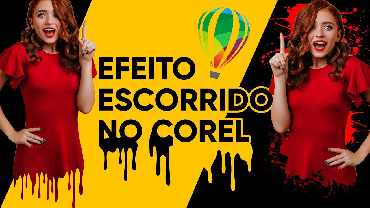 Efeito objeto eescorrido no corel draw