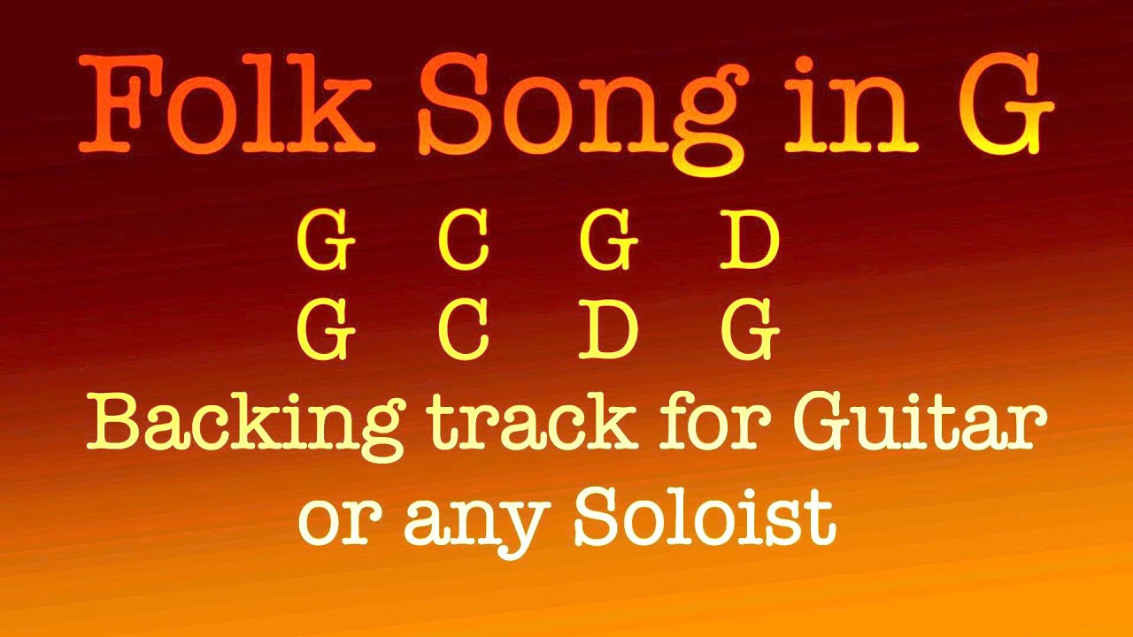 Folk Song in G, country backing track for Guitar, 105bpm. Play along and enjoy!