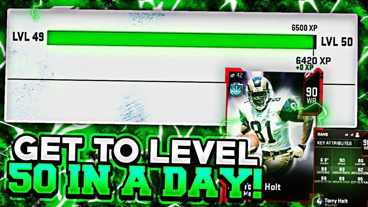HOW TO GET TO LEVEL 50 THE FIRST DAY OF MUT!! GET A FREE 90 TORRY HOLT! FASTEST XP METHOD MADDEN 20!