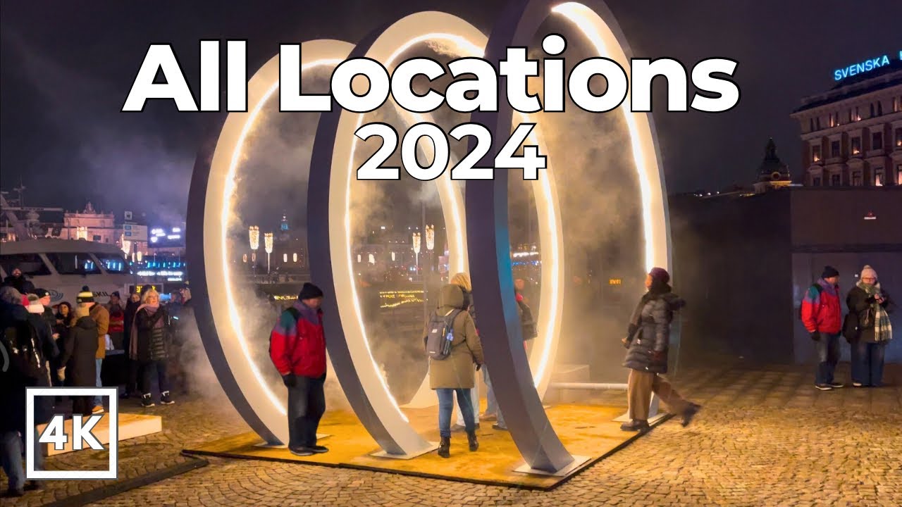 Nobel Week Lights 2024, Stockholm Sweden 4K - ALL LOCATIONS