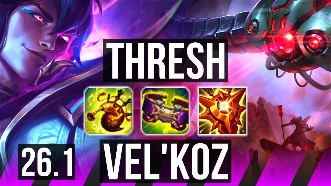 THRESH & Aphelios vs VEL'KOZ & Yunara (SUP) | KR Master | 26.1