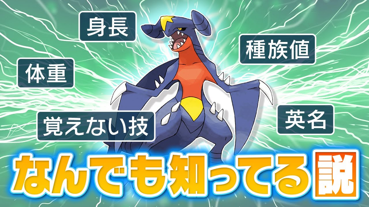 ポケモン界の主人公『ガブリアス』のことなら知らないことなんてないよね？？？