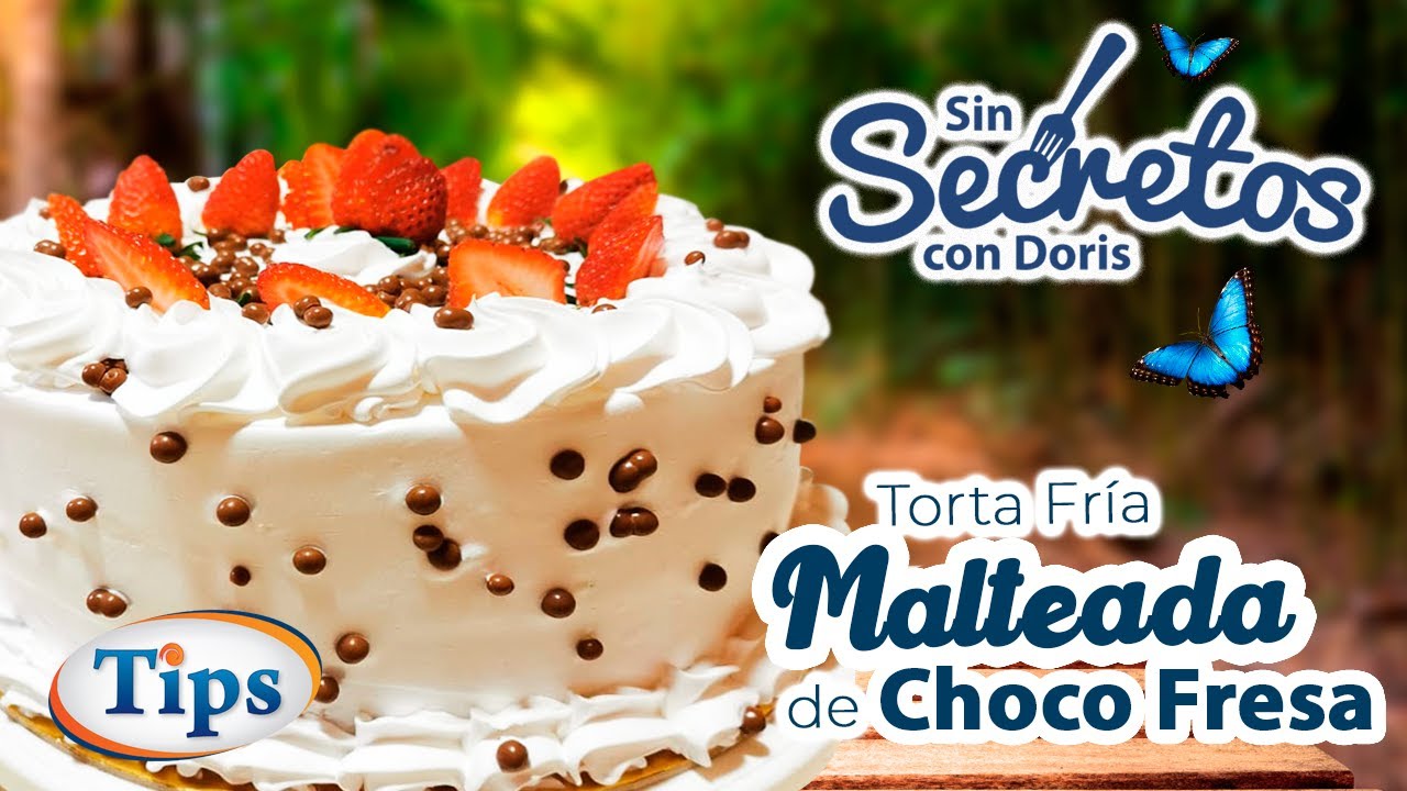 Torta fría de malteada de Choco Fresa