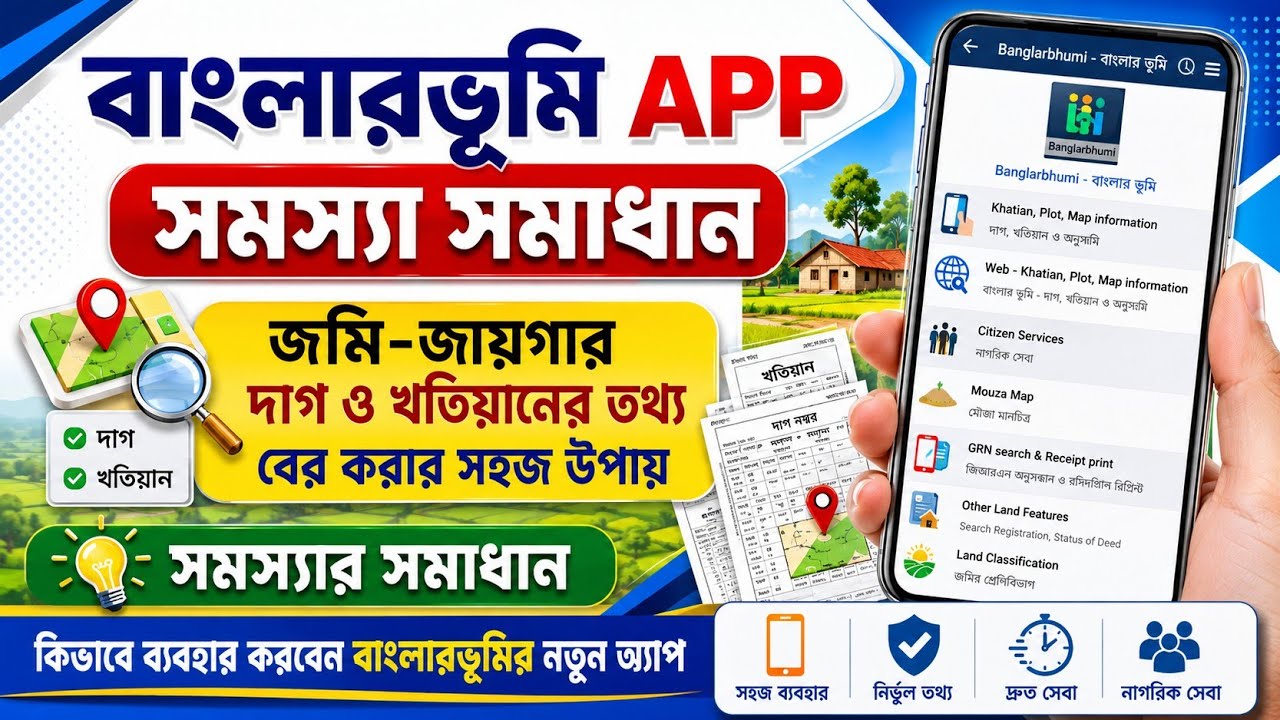 How to Check Land Record Details in Banglarbhumi App 2025 || Banglarbhumi App Issue Solved