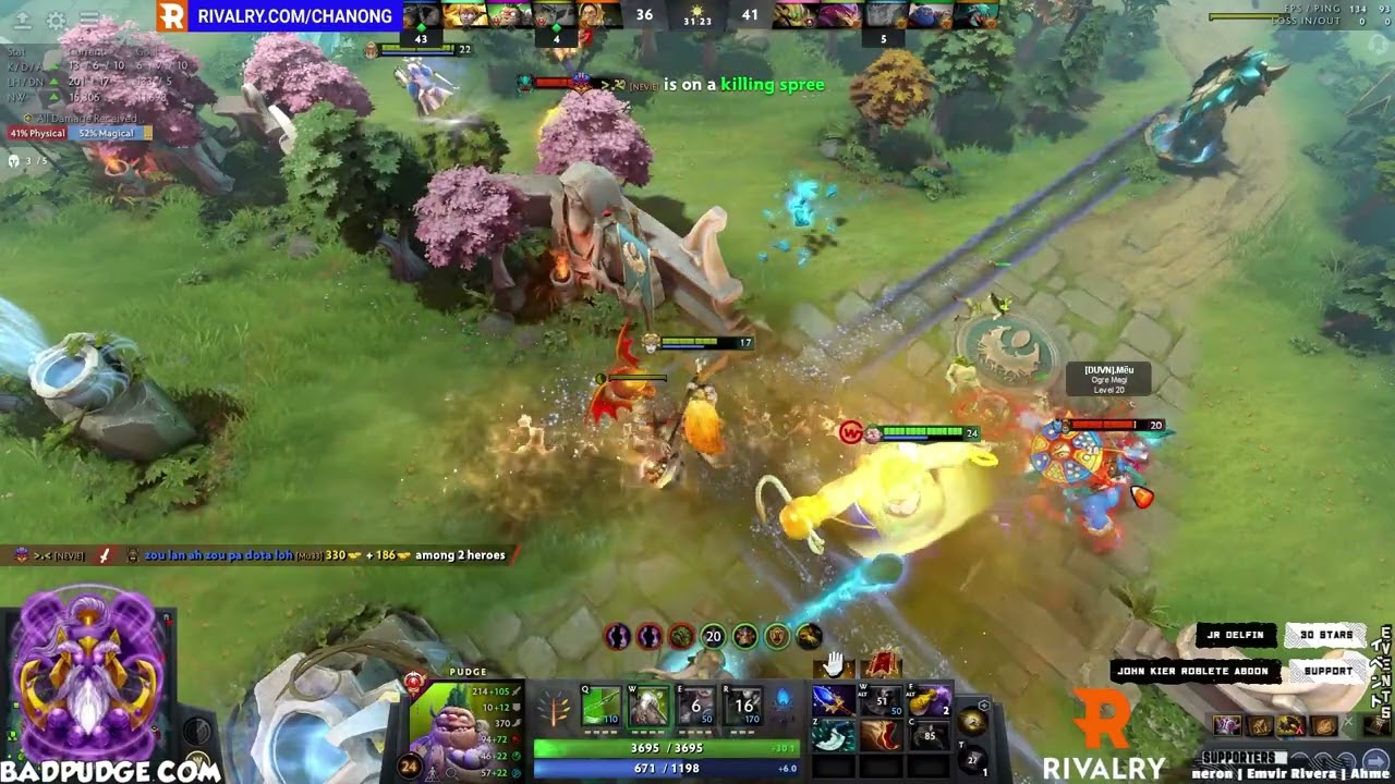 anxious noob carry pudge panicking in game