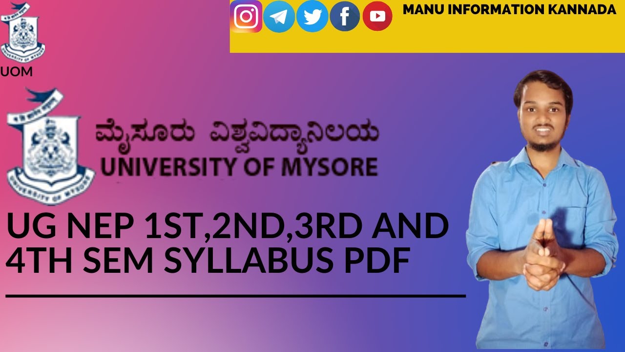 UOM || UG NEP || University of Mysore UG NEP Syllabus copy pdf || Mysore University