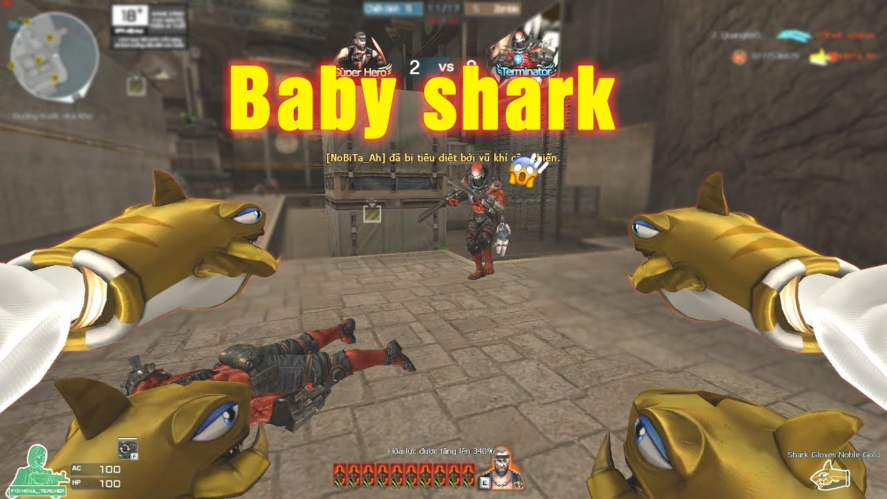 Baby Shark Gold Liên Hoàn Vả Solo Zombie!