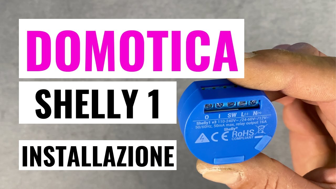 Shelly 1 installazione luce con interruttore - domotica