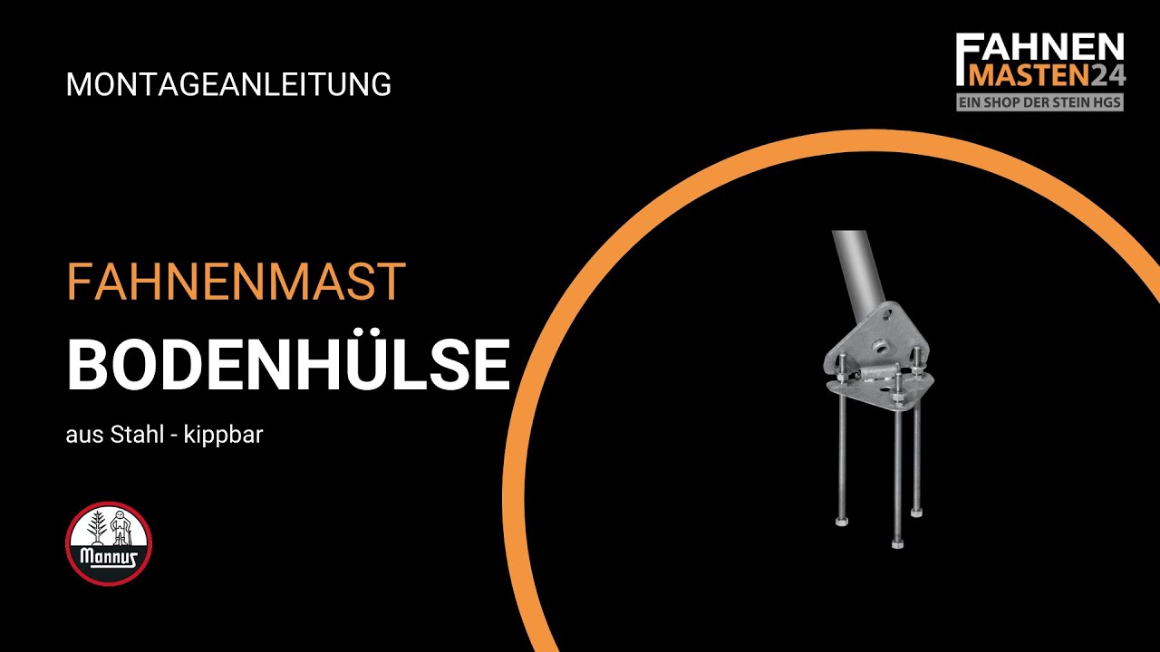 Montage Bodenhülse aus Stahl, kippbar