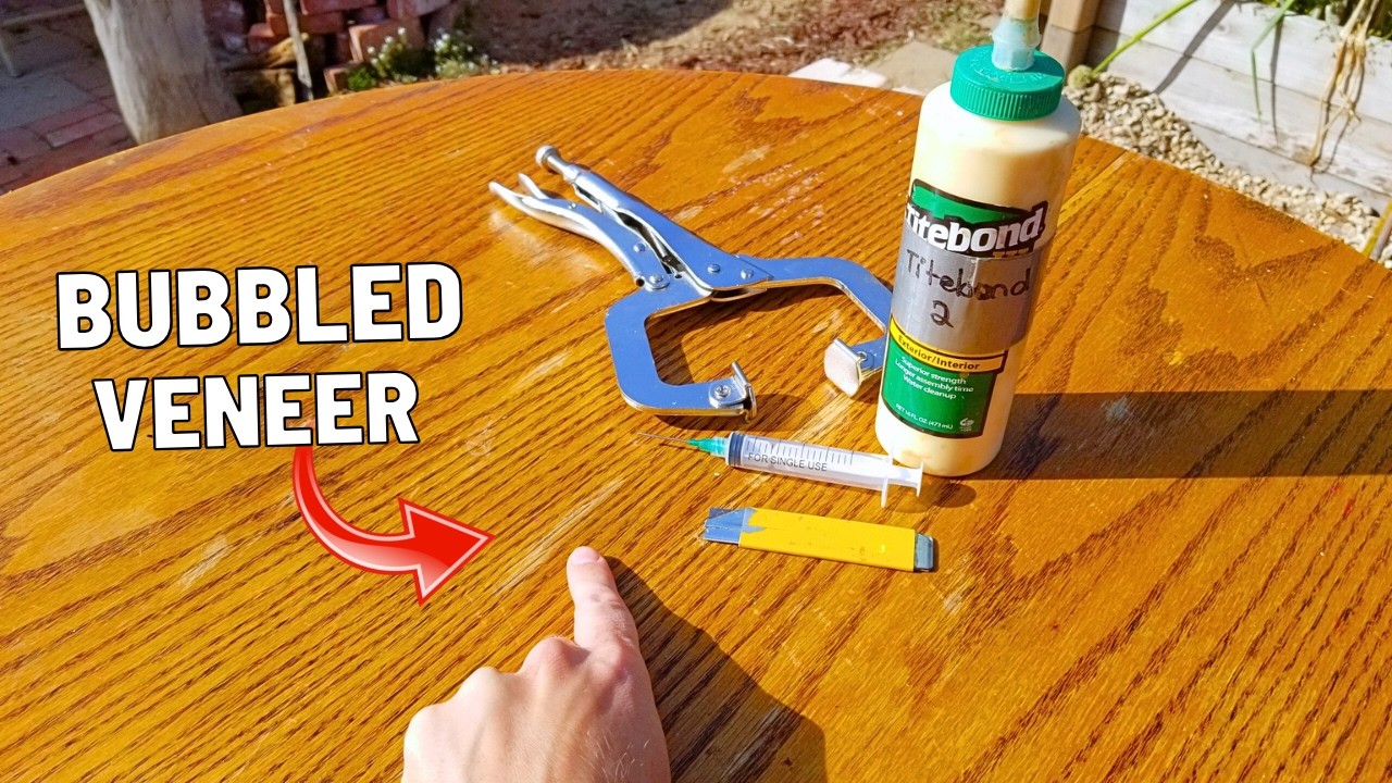How To Fix Bubble Wood Veneer on Your Furniture from Water Damage. Easy Fix!