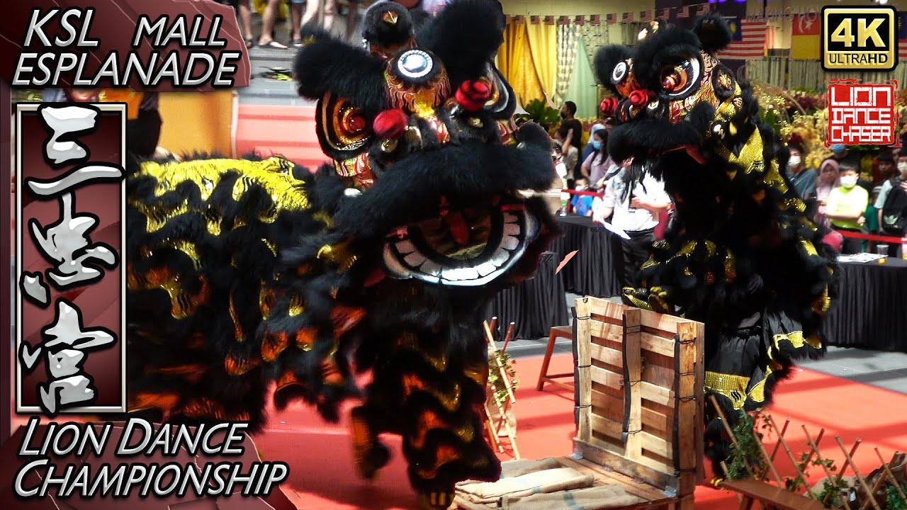 Lion Dance by Melaka San Zhong Gong 三忠宫 - Traditional Lion Dance Championship @ KSL Esplanade Mall