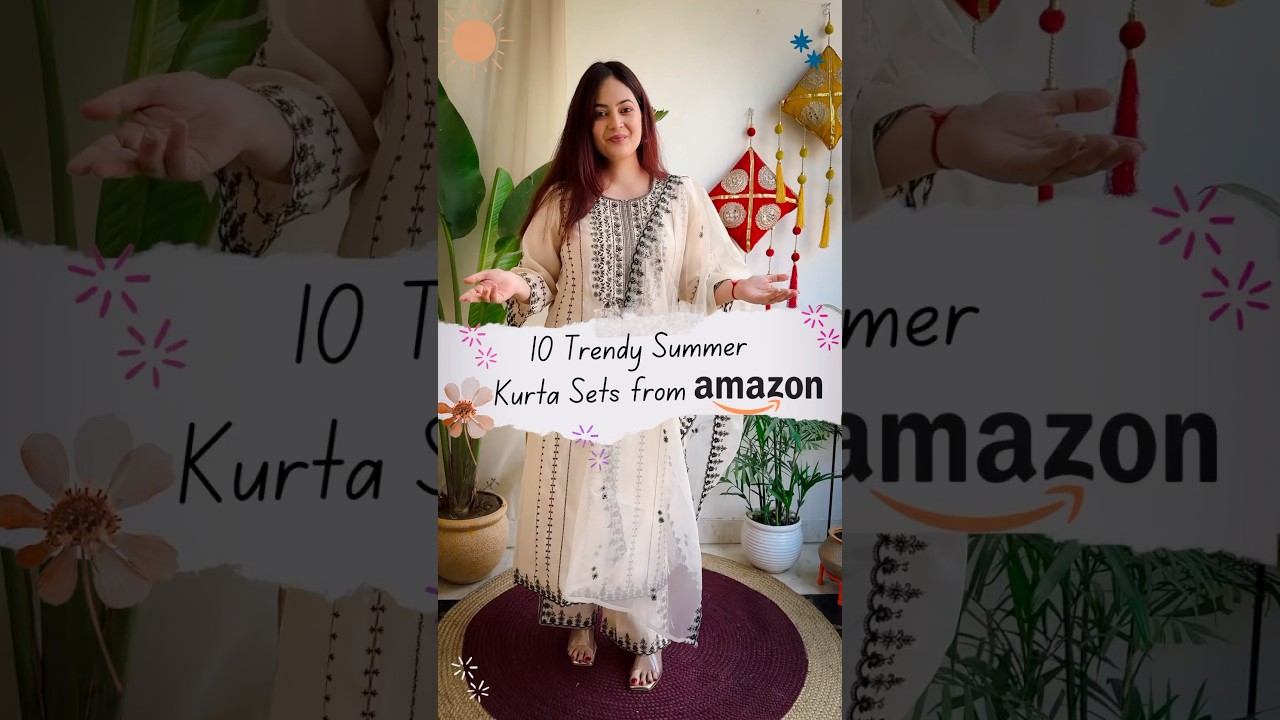 10 Must-Have Summer Cotton Kurta Sets from Amazon #summerfashion #cottonkurta #kurtaset #shorts