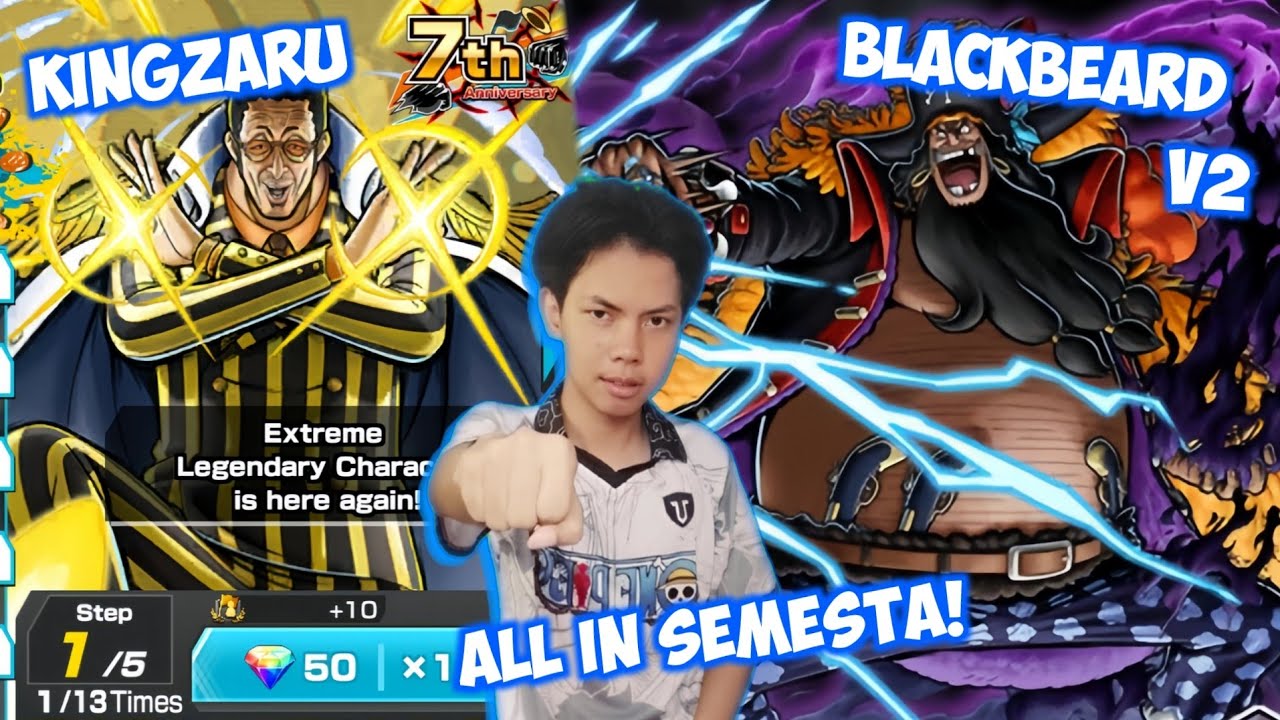 HOKI PARAH! PANEN EX GACHA KINGZARU & BLACKBEARD V2🔥 One Piece Bounty Rush 