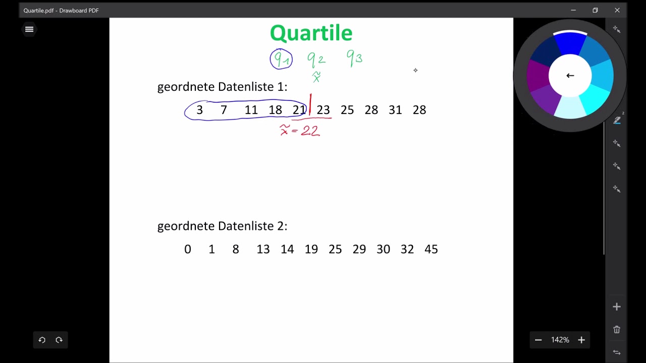 Bestimmen der Quartile