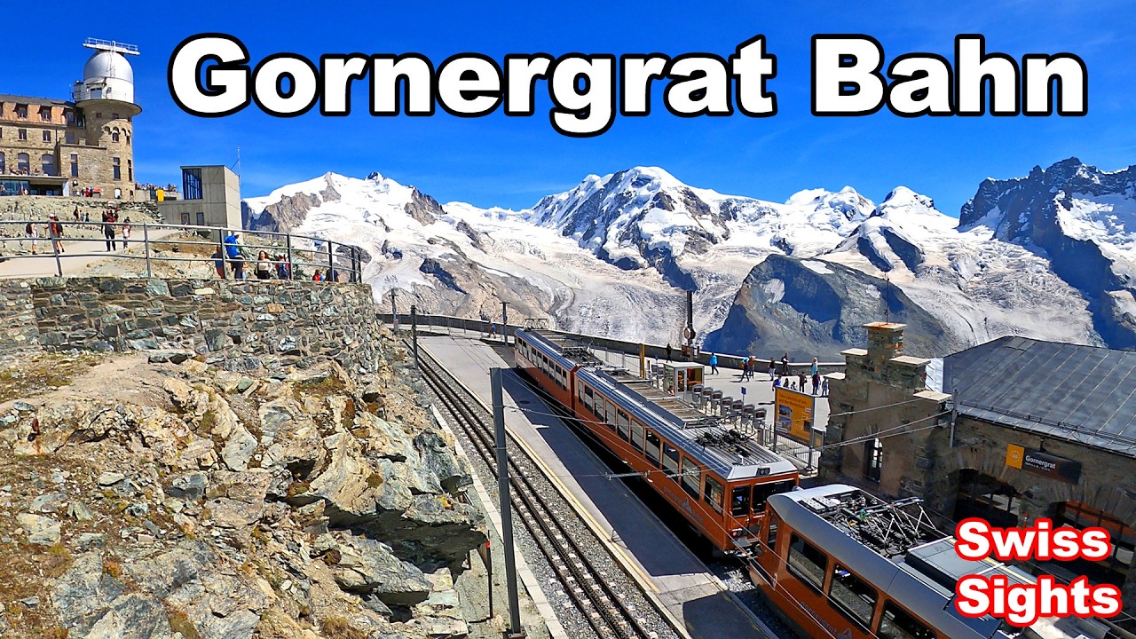 Gornergrat Bahn Zermatt Scenic Train Switzerland 4K