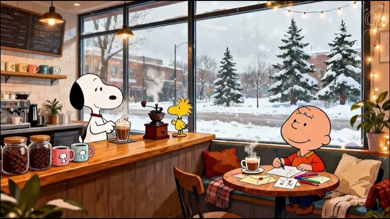 Cafe Time with Snoopy // Relax, Study, & Breathe with Snoopy!!